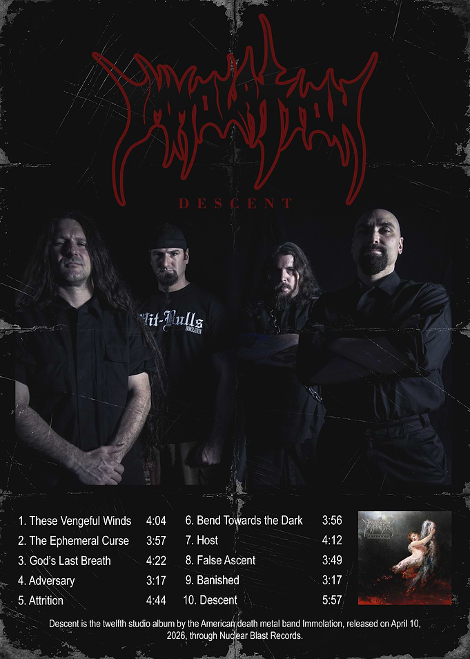 Immolation Descent Album Back Cover
