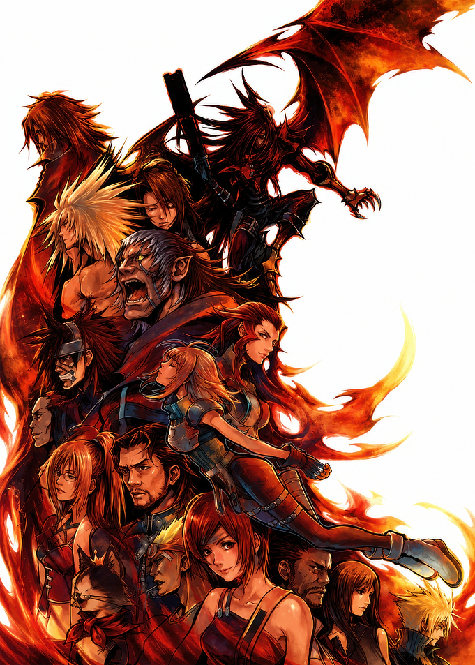 Final Fantasy VII Character Ensemble Art