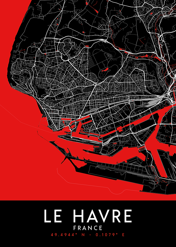 Le Havre Dark Map