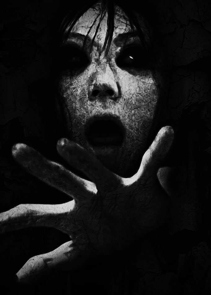 Terrifying Ghostly Figure Reaching Out