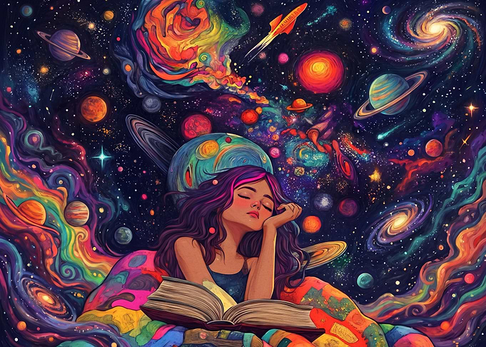 Girl Dreaming in a Cosmic Universe
