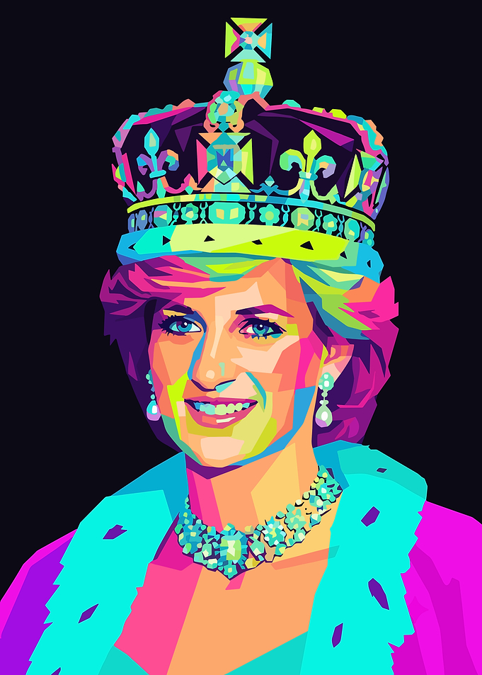 Princess Diana Pop Art Portrait