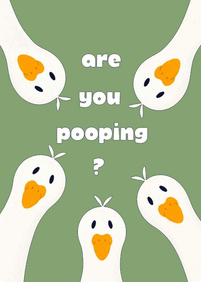 Funny Goose Bathroom Wall Art