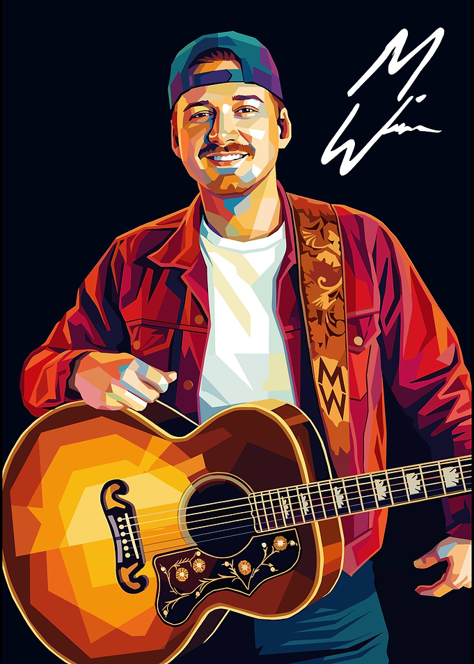 Morgan Wallen Pop Art Portrait