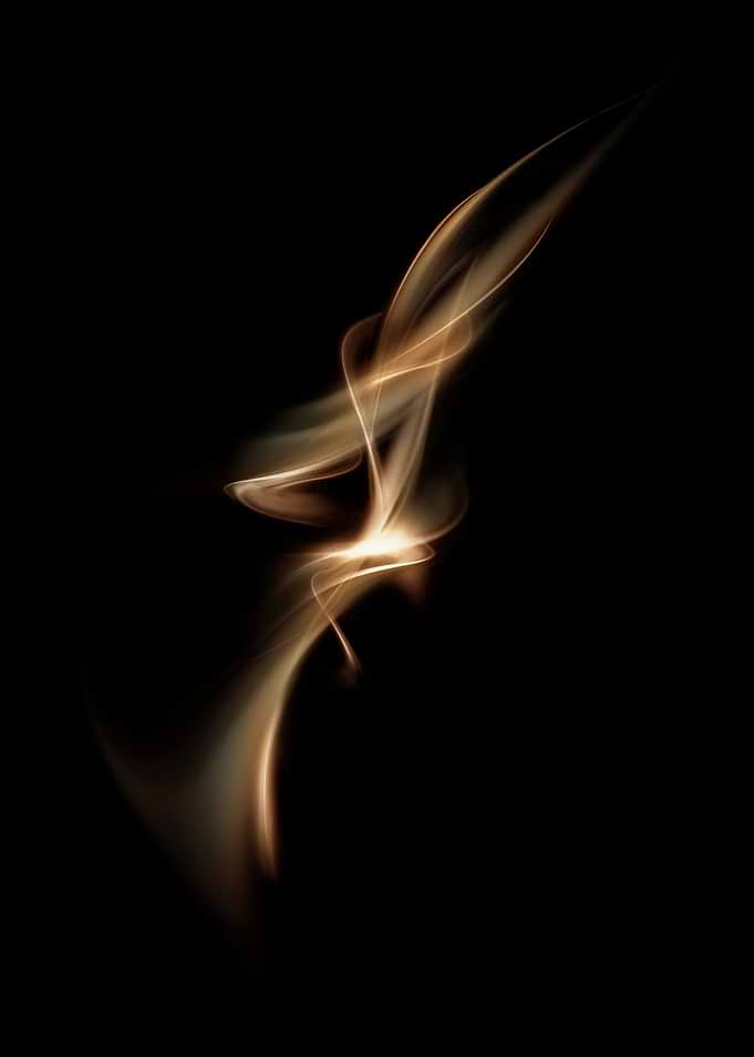 Golden swirling light spiral