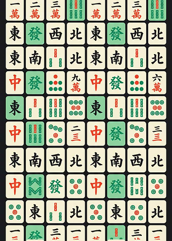 Mahjong Tile Pattern Background
