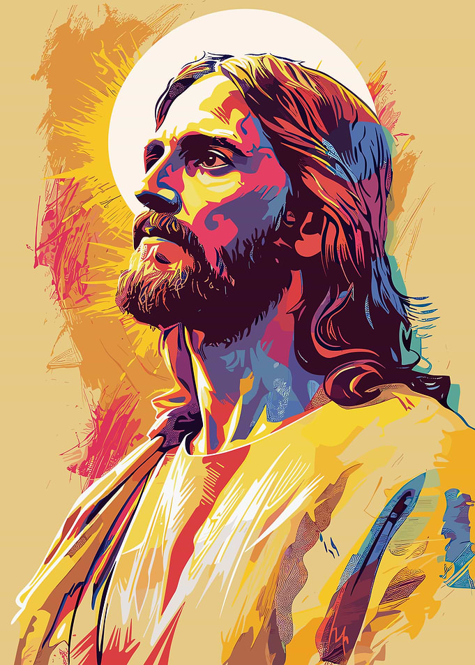 Pop Art Portrait of Jesus Christ