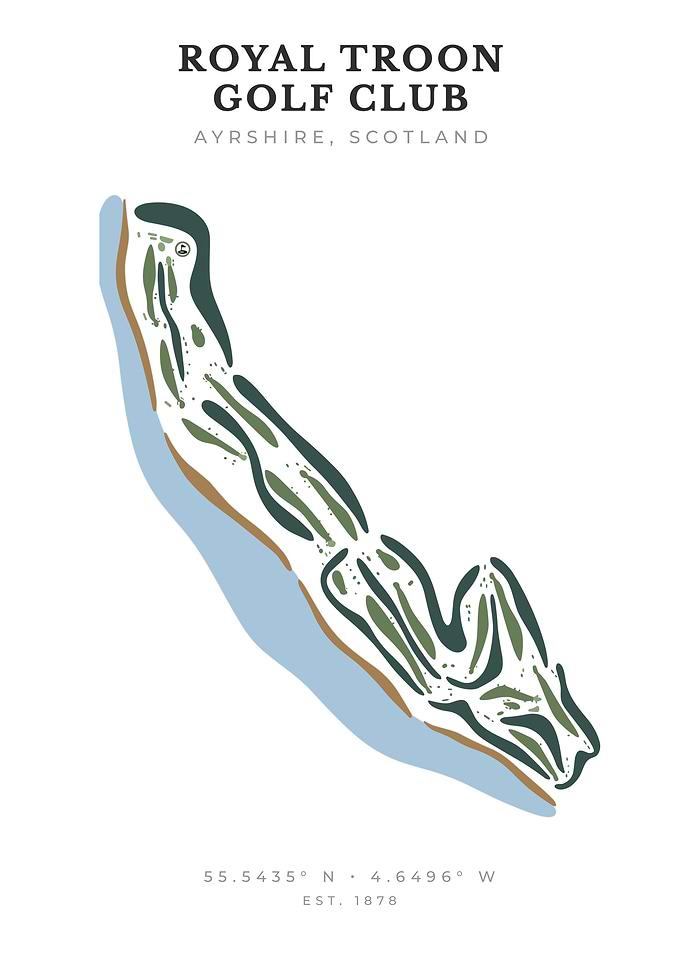 Royal Troon Golf Club Map Print
