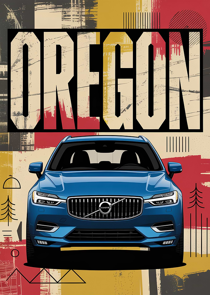 Oregon Road Trip Poster