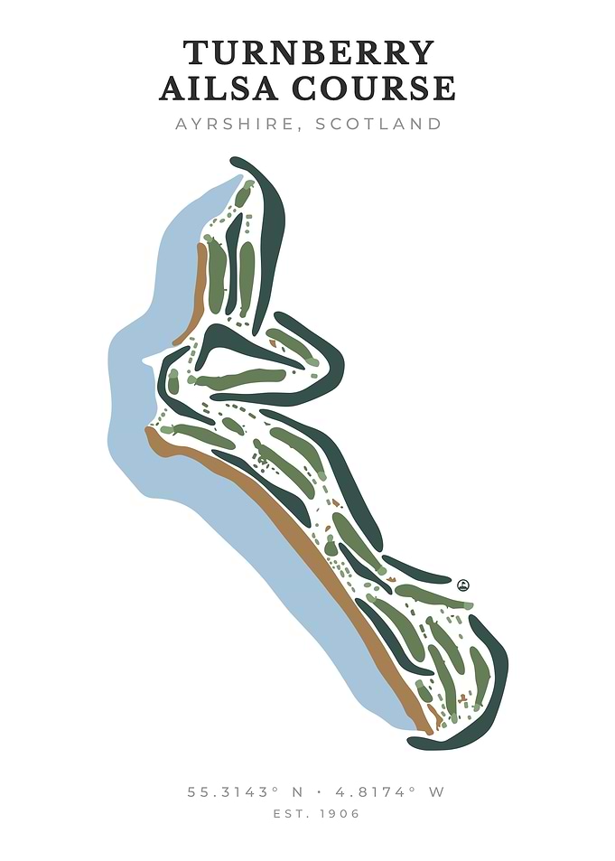 Turnberry Ailsa Course Golf Map
