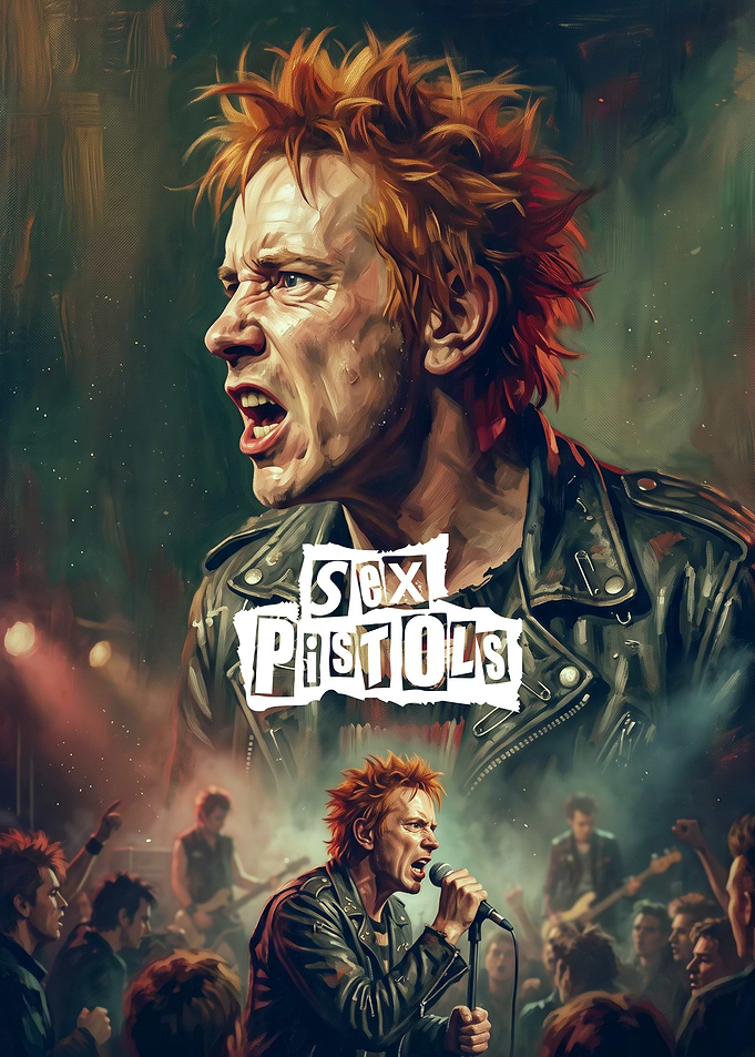 Sex Pistols Johnny Rotten Concert Poster