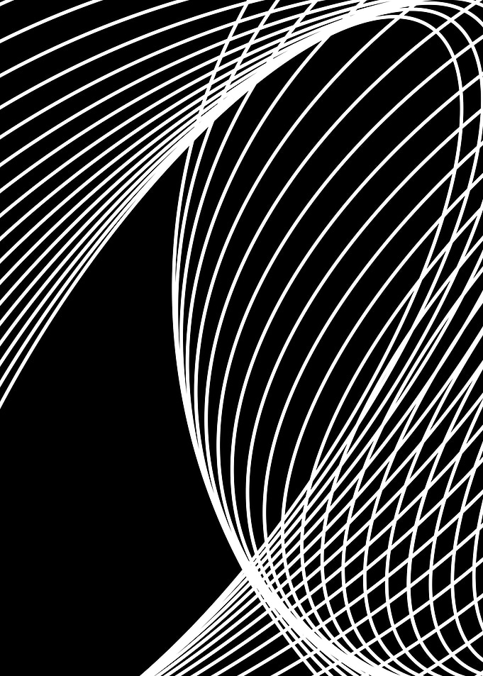 Abstract White Curved Lines Pattern