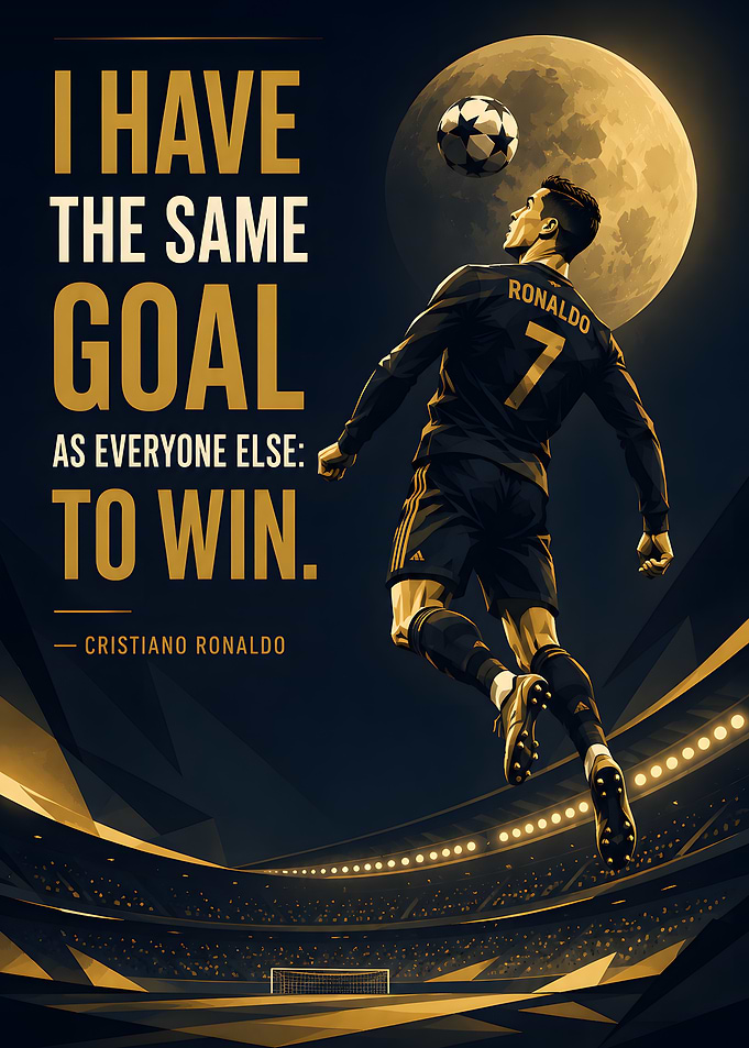 Cristiano Ronaldo Inspirational Soccer Poster