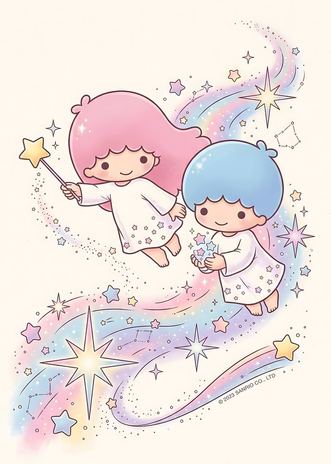 Little Twin Stars Floating Among Stars