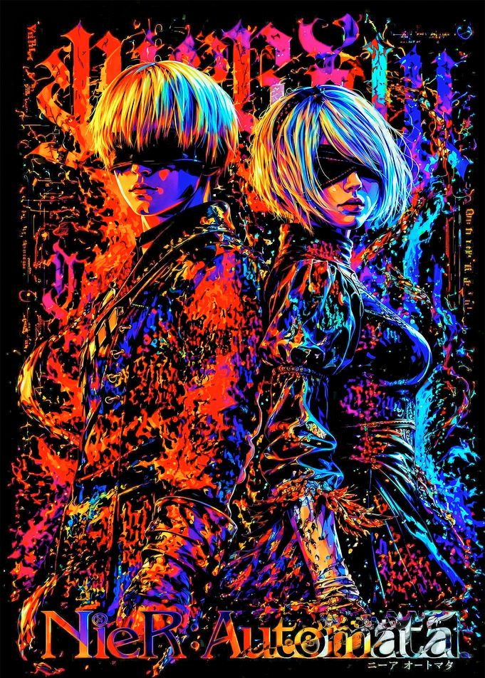 NieR: Automata 2B and 9S Poster