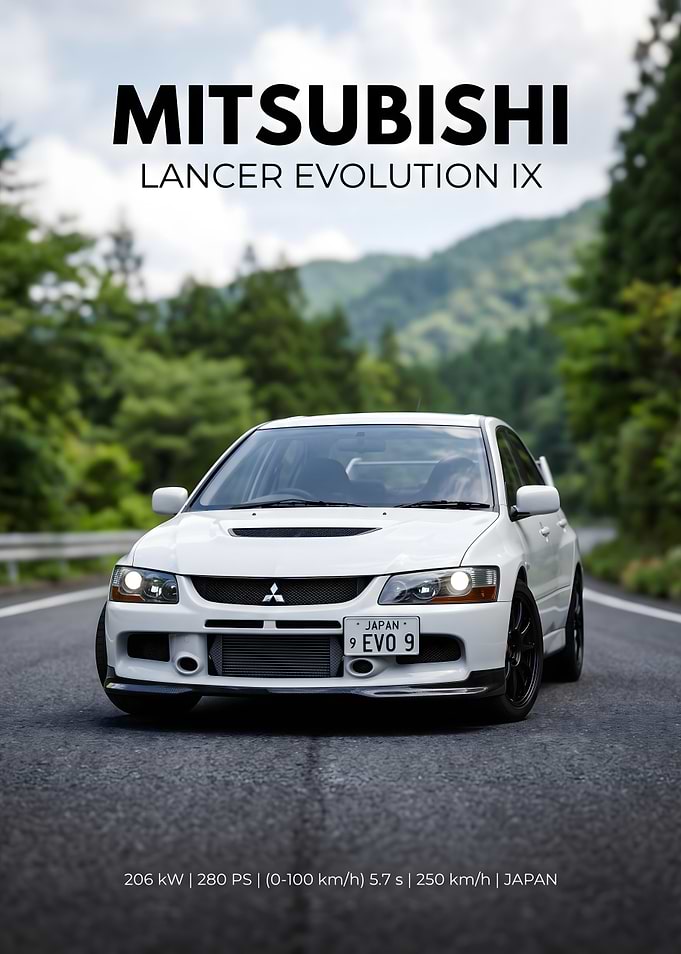 Mitsubishi Lancer Evolution IX Poster