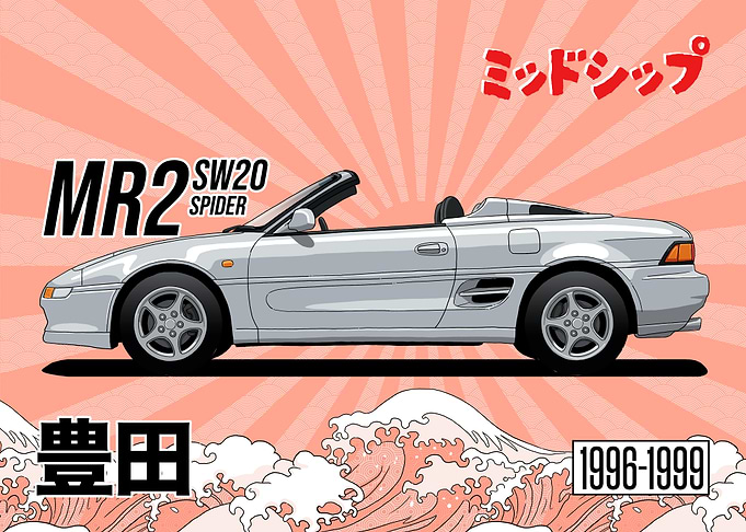 Toyota MR2 SW20 Spider Poster