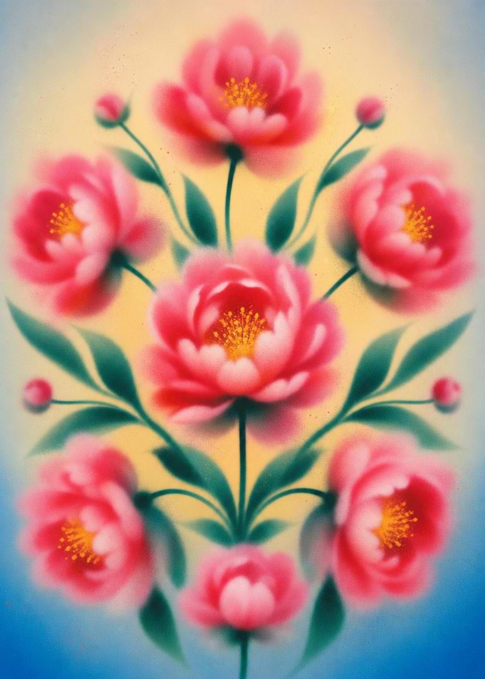 Vintage Ethereal Pink Peonies Soft Focus Romantic Floral Garden Lover