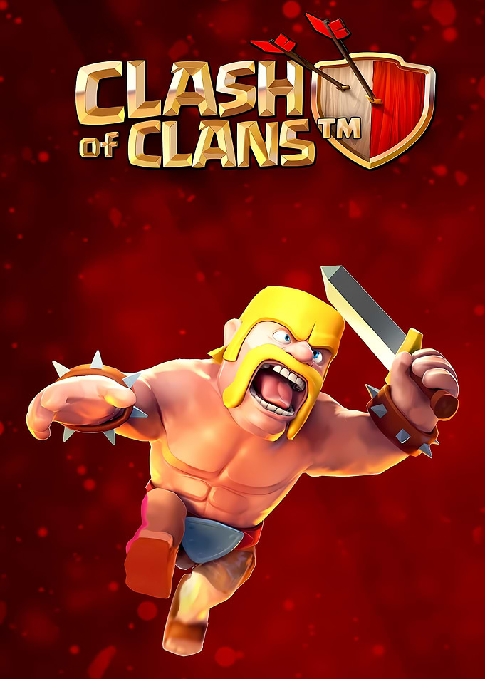 Clash of Clans Barbarian Character Poster