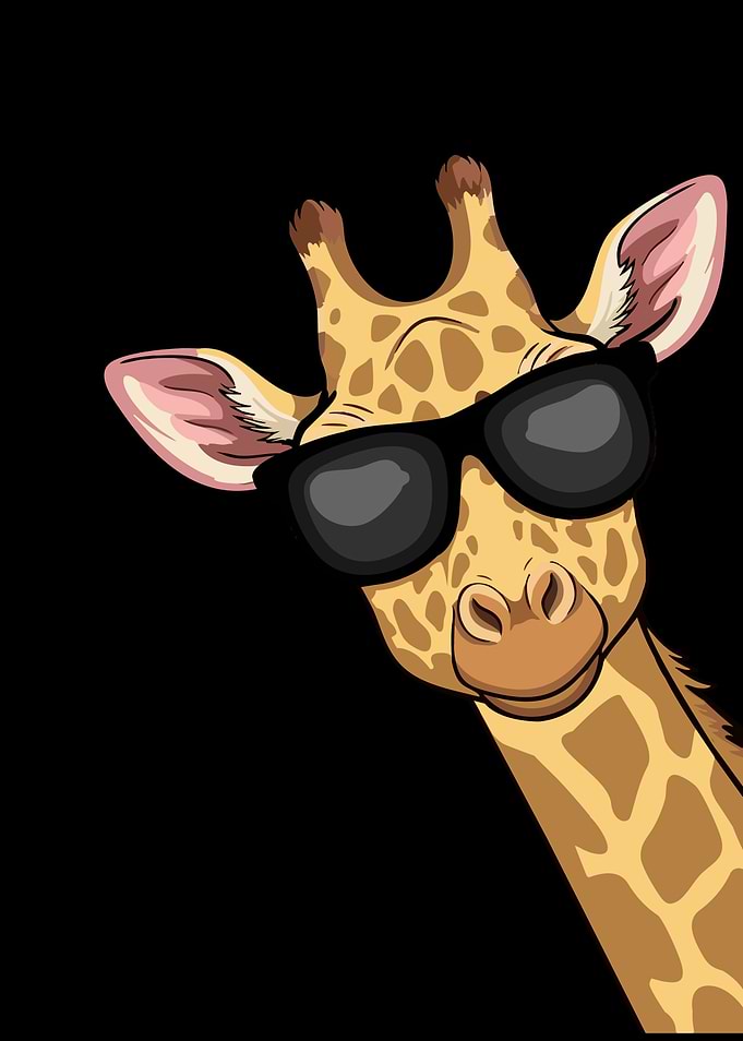Cool Giraffe Wearing Sunglasses