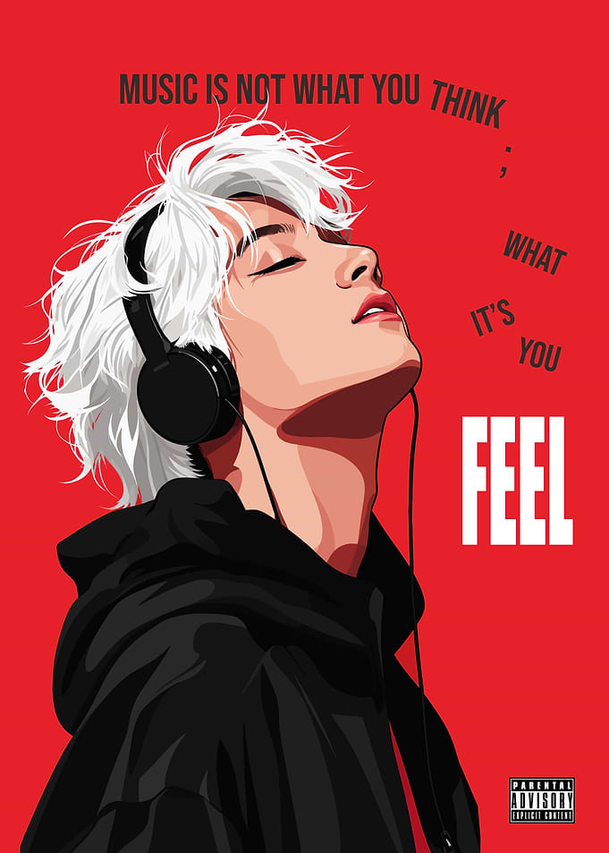 Music Feel Anime Style Poster
