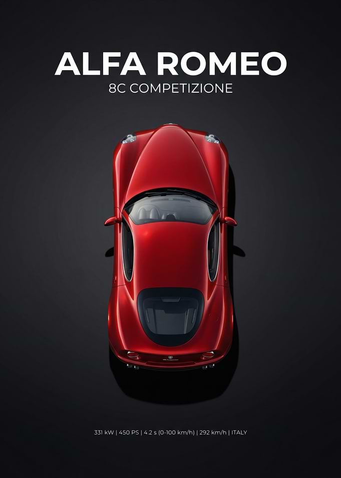 Alfa Romeo 8C Competizione Poster