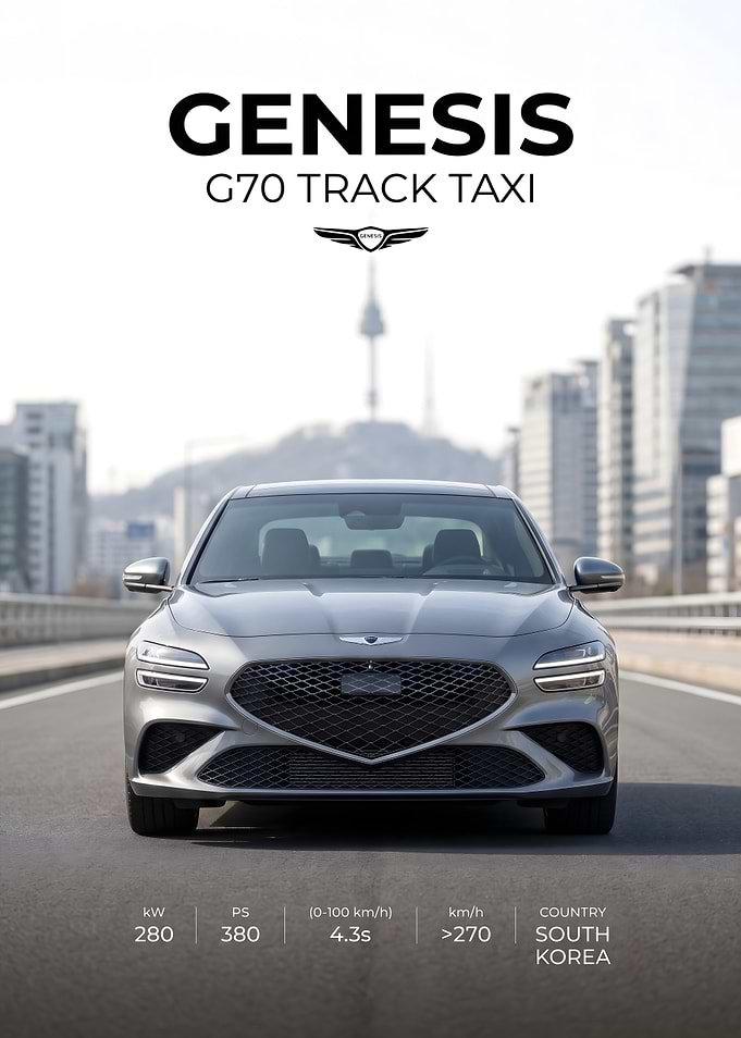 Genesis G70 Track Taxi Promotional Poster