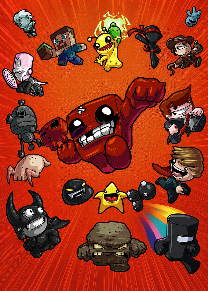 Indie Game Character Mashup Poster
