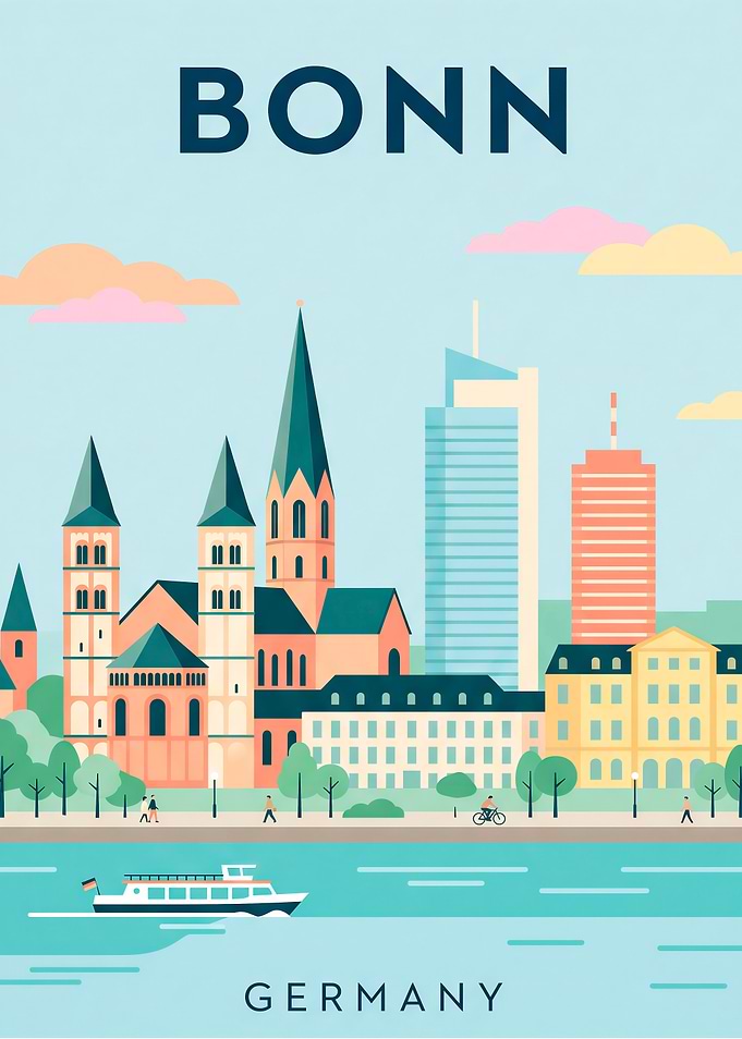 Bonn Germany Travel Poster