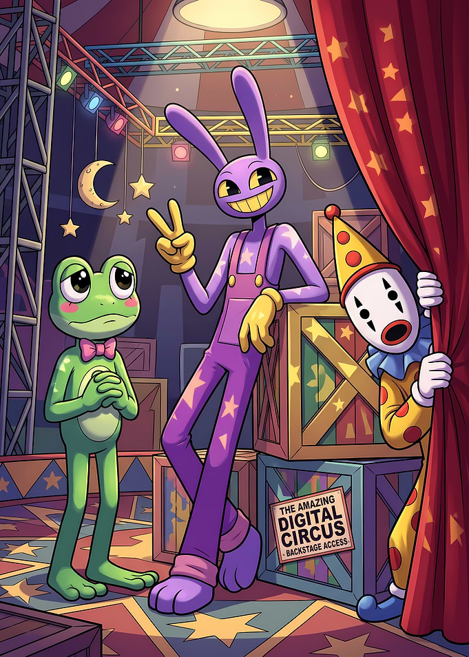 The Amazing Digital Circus Backstage Scene