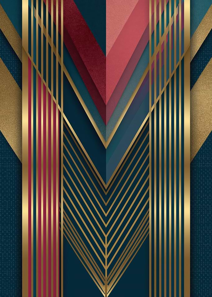 Art Deco Geometric Gold Pattern