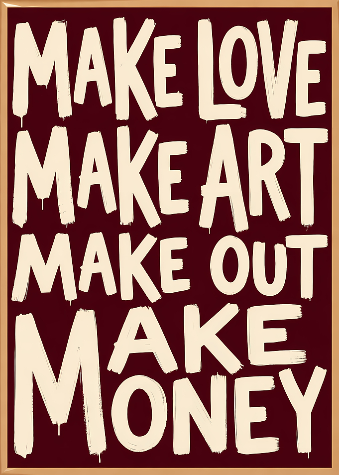 Make Love Make Art Typography Poster