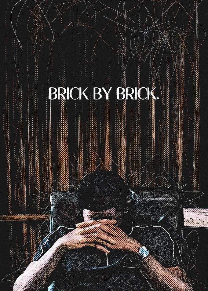 Brick By Brick Motivational Poster