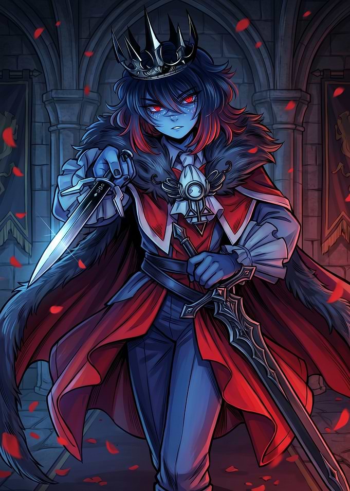 Dark Fantasy Prince with Dual Swords