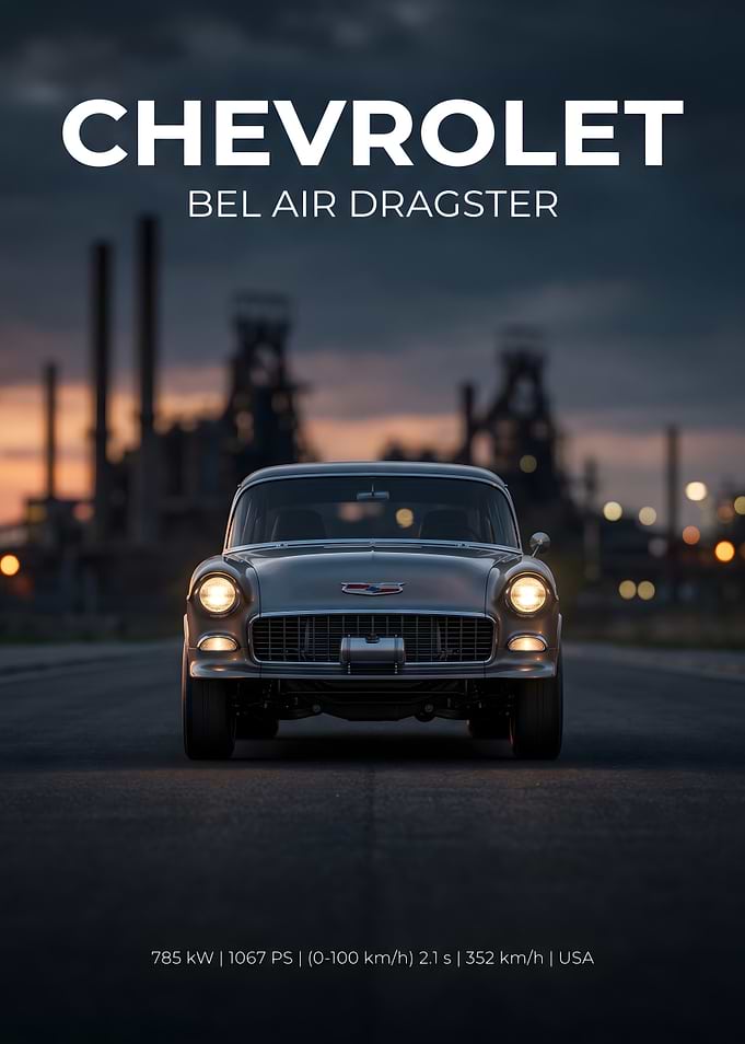 Chevrolet Bel Air Dragster Poster