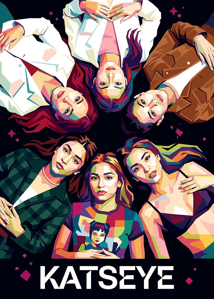 Katseye Group Pop Art Portrait