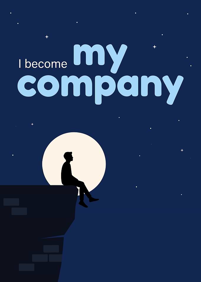 I Become My Company Minimalist Poster