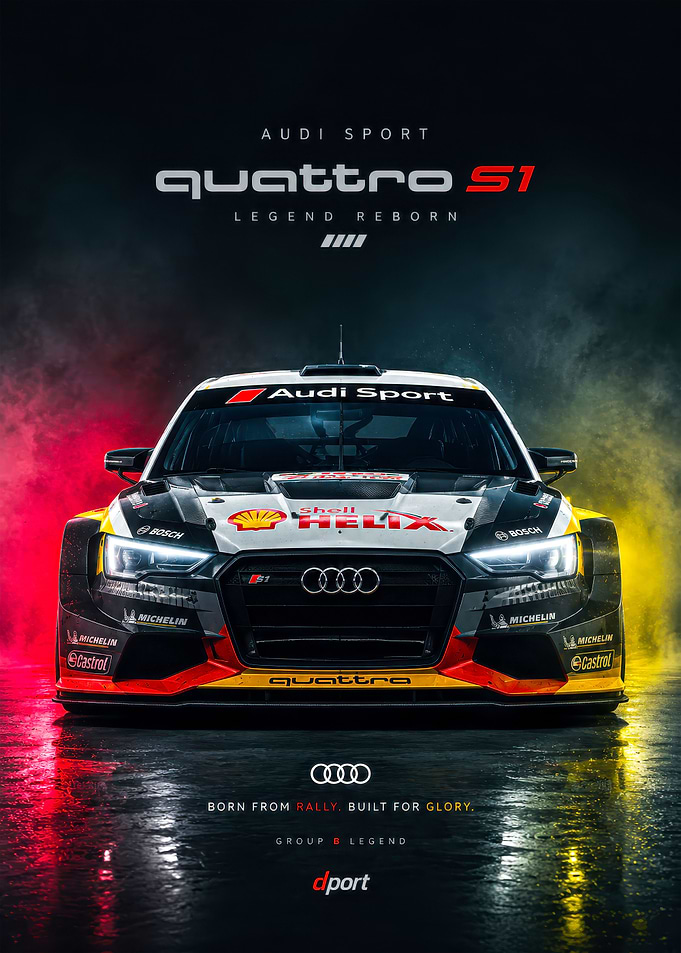 Audi Sport Quattro S1 Rally Poster