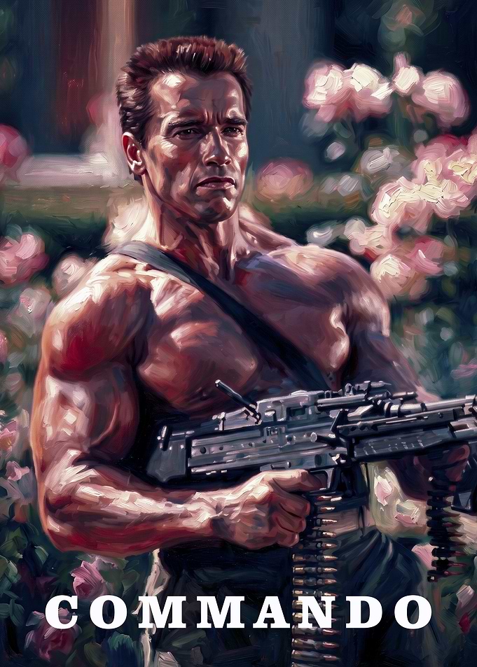 Arnold Schwarzenegger Commando Movie Poster