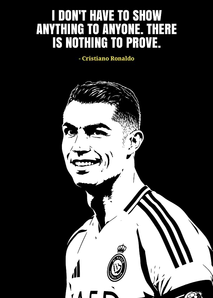 Cristiano Ronaldo Inspirational Quote Poster