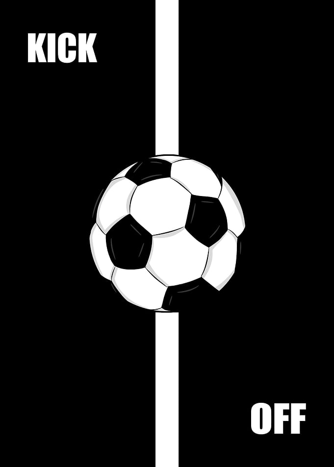 Minimalist Soccer Kick Off Poster