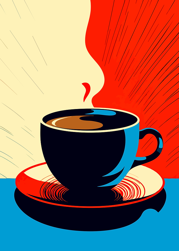 Pop Art Coffee Cup Illustration