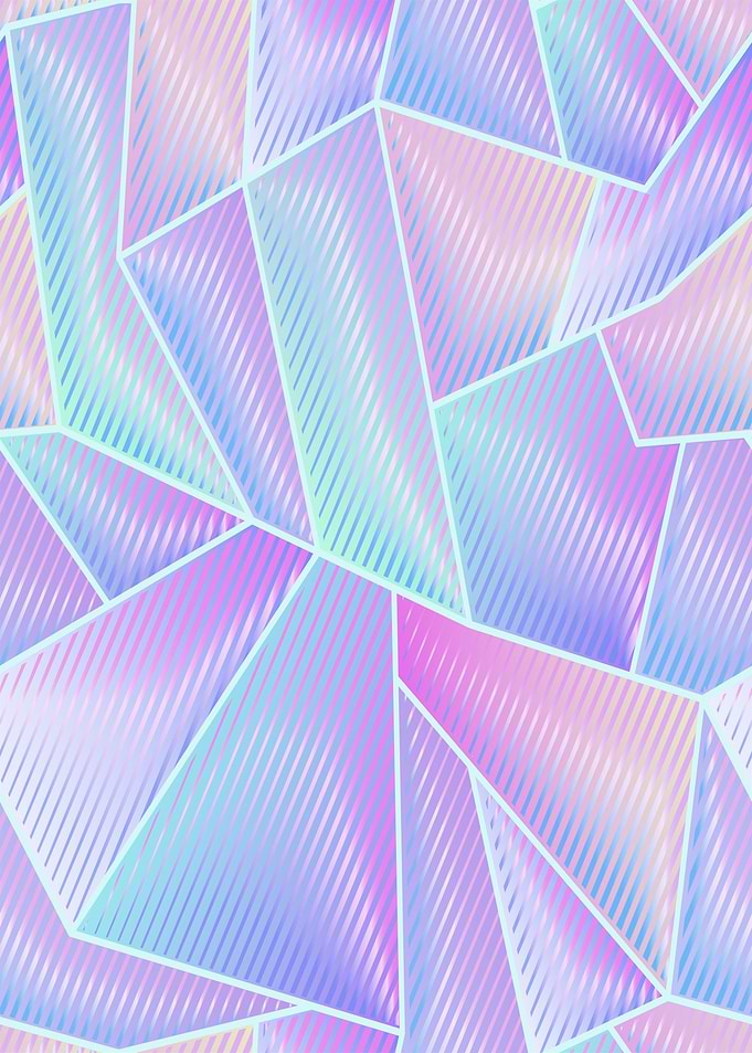 Iridescent Geometric Stained Glass Pattern