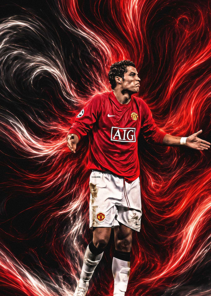 Cristiano Ronaldo Manchester United Energy Portrait