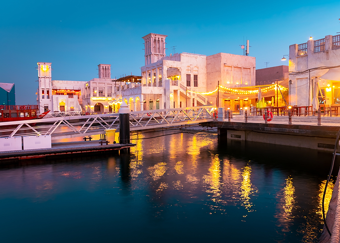 Al Seef Dubai Waterfront at Dusk