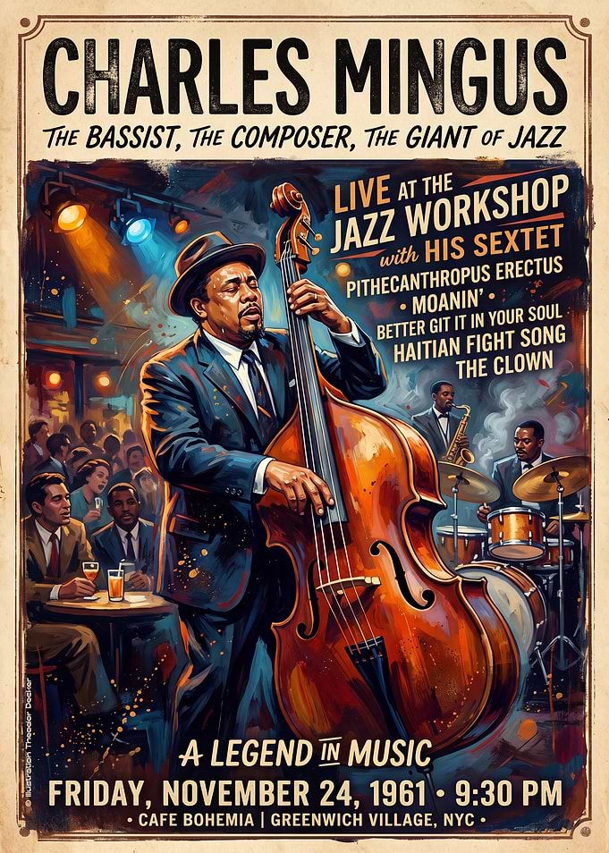 Charles Mingus Jazz Club Poster