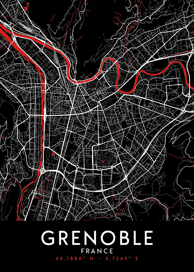Grenoble Dark Map