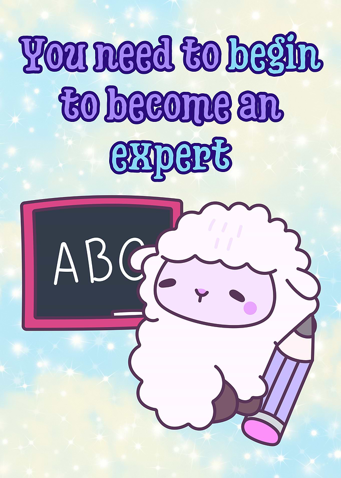 Cute Sheep Learning ABCs Illustration