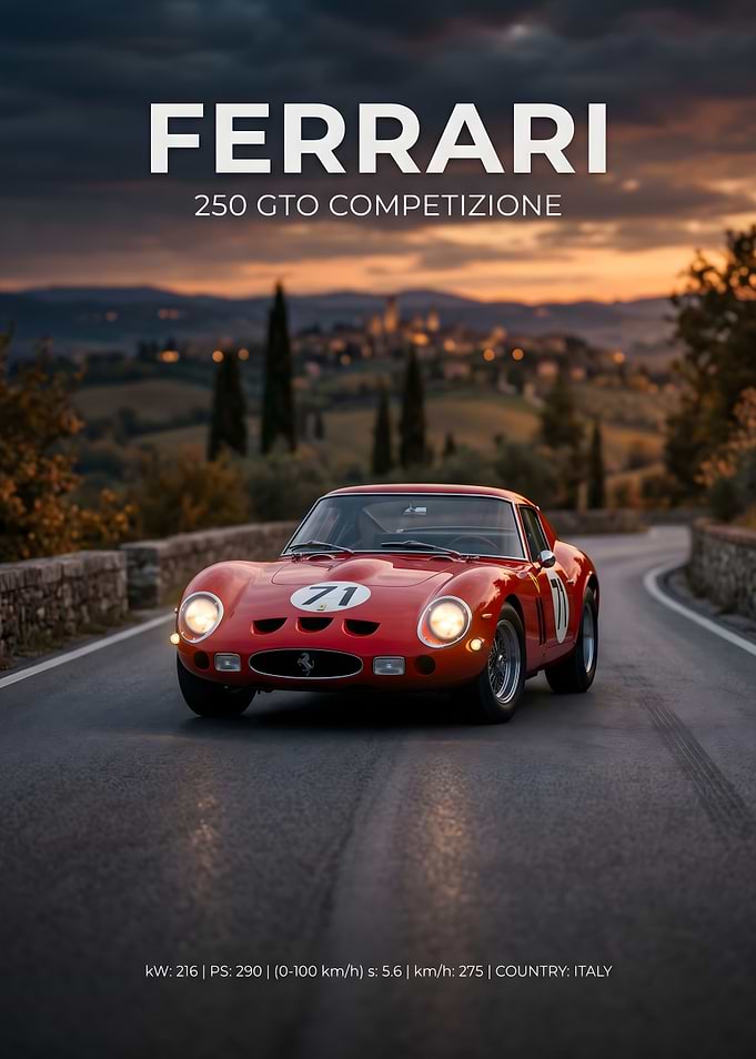 Ferrari 250 GTO Competizione Poster