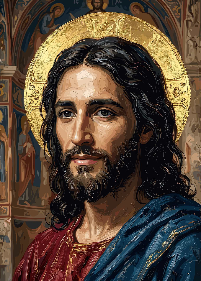 Portrait of Jesus Christ with Halo
